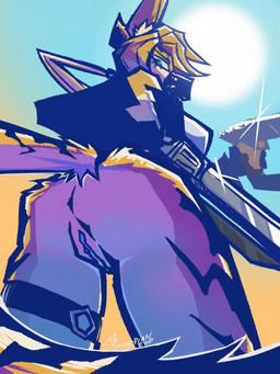 anthro anus big_butt blonde_hair bottomless butt clothed clothing eyelashes female genitals green_eyes gun hair holding_gun holding_object holding_ranged_weapon holding_weapon inner_ear_fluff looking_at_viewer looking_back looking_back_at_viewer low-angle_view mask ranged_weapon rear_view solo striped_body stripes thick_thighs tuft vulva weapon wide_hips mrguardianeye mihoyo zenless_zone_zero pulchra_fellini felid feline mammal thiren 3:4 signature
