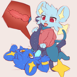 anal anal_penetration animal_genitalia animal_penis balls big_ears black_body black_fur blue_body blue_fur blue_knot blue_penis blush blush_lines bottomless canine_genitalia canine_penis clothed clothing cute_fangs dominant dominant_male duo ear_tuft erection eye_contact facial_tuft fangs feral feral_on_feral freckled_arms freckled_face freckled_legs freckles from_front_position fur fur_tuft genitals head_tuft hoodie hoodie_only internal internal_anal knot knotted_penis leg_grab looking_at_another male male/male motion_lines neck_tuft on_bottom on_top open_mouth partially_clothed paws penetration penile penile_penetration penis pupils quadruped raised_leg red_clothing red_eyes red_hoodie red_knot red_penis red_pupils red_sweater red_topwear simple_background star star_pattern star_tipped_tail sweater tail teeth text tongue tongue_out topwear topwear_only tuft white_freckles x-ray_view yellow_eyes yellow_pupils zipper plattyneko nintendo pokemon neve_(plattyneko) star_the_shinx felid feline generation_4_pokemon mammal pokemon_(species) shinx 1:1 absurd_res artist_name digital_drawing_(artwork) digital_media_(artwork) hi_res signature