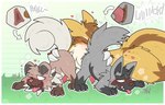 anal big_claws blue_eyes bodily_fluids breath claws feral grass grass_field group group_sex head_tuft heart_symbol hearts_around_head male male/male oral plant rimming rimming_male sex size_difference sweat threesome trio tuft yellow_eyes graedius_(artist) nintendo pokemon graedius_(linoone) badger canid canine canis domestic_dog generation_3_pokemon generation_7_pokemon mammal mustelid musteline pokemon_(species) poochyena rockruff