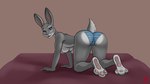 all_fours anthro ass_up breasts buns butt clothed clothing female looking_at_viewer looking_back nipples panties paws pose presenting seductive solo topless underwear harkrun disney zootopia judy_hopps lagomorph leporid mammal rabbit 16:9 hi_res pinup widescreen