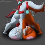 ass_up big_breasts big_butt big_muscles big_tail breasts butt female gynomorph horn huge_breasts huge_butt huge_thighs intersex jack-o'_pose machine multi_head muscular pose tail thick_thighs project_alex mythology dragon mythological_creature mythological_scalie scalie bunny_ears_(disambiguation) synth_(disambiguation) 1:1 absurd_res hi_res