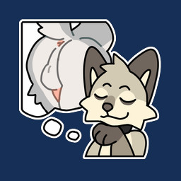 anthro anus backsack balls black_collar butt collar duo eyes_closed fur genitals grey_body grey_fur male male/male paws penis pink_penis smile solo thought_bubble rookspirit max_(rookspirit) canid canine canis fox mammal wolf 1:1 2d_animation animated hi_res