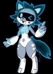 ambiguous_gender anthro blinking blue_eyes blue_pawpads blue_paws blue_tail grey_body machine pawpads simple_background solo tail transparent_background demon3sigma changed_(video_game) prototype_(changed) robot absurd_res alpha_channel hi_res