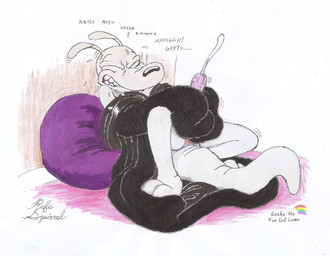 anus bed bodily_fluids bottomless clenched_teeth clothed clothing coat coat_only cum eyes_closed fur fur_coat furniture genital_fluids glistening glistening_clothing grunting hands_in_sleeves lgbt_pride lying male masturbation on_back orgasm pillow precum pride_colors robe satin_clothing silk simple_background solo sweat sweating_profusely teeth thrusting topwear topwear_only whimper rufe_squirrel nickelodeon rocko's_modern_life rocko_rama macropod mammal marsupial wallaby hi_res traditional_media_(artwork)