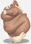 anthro belly_overhang big_breasts black_sclera blush bodily_fluids breasts brown_body brown_fur fat_rolls female floppy_ears fur huge_breasts long_ears love_handles morbidly_obese morbidly_obese_anthro morbidly_obese_female navel nude obese obese_anthro obese_female overweight overweight_anthro overweight_female red_eyes side_view solo sweat sweaty_body bellylliumu nintendo pokemon generation_4_pokemon lopunny pokemon_(species) 2025 hi_res