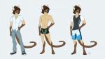 anthro arm_markings athletic athletic_anthro athletic_male barefoot belly black_bottomwear black_clothing black_footwear black_sandals black_shoes black_swimming_trunks black_swimwear blue_bottomwear blue_clothing blue_eyes blue_shorts bottomwear brown_body brown_fur brown_hair brown_markings brown_nose brown_tail bulge closed_smile clothed clothing denim denim_bottomwear denim_clothing dress_shirt eyebrows eyelashes facial_markings feet footwear fur fur_markings glistening glistening_eyes gloves_(marking) green_bottomwear green_clothing green_swimming_trunks green_swimwear grey_bottomwear grey_clothing grey_footwear grey_pants grey_shirt grey_shoes grey_topwear hair hand_on_hip head_markings jeans jewelry leg_markings long_tail male markings mask_(marking) monotone_belly monotone_bottomwear monotone_clothing monotone_footwear monotone_hair monotone_pants monotone_sandals monotone_shirt monotone_tail monotone_topwear mouth_closed multicolored_body multicolored_bottomwear multicolored_clothing multicolored_footwear multicolored_fur multicolored_shirt multicolored_shoes multicolored_shorts multicolored_swimming_trunks multicolored_swimwear multicolored_topwear navel necklace pants paws pecs pointy_ears prick_ears sandals shirt shoes short_hair shorts simple_background slim smile socks_(marking) solo standing swimming_trunks swimwear tail tan_belly tan_body tan_fur thin_tail topless topwear two_tone_body two_tone_bottomwear two_tone_clothing two_tone_footwear two_tone_fur two_tone_shoes two_tone_swimming_trunks two_tone_swimwear v-cut white_background white_bottomwear white_clothing white_shirt white_shorts white_topwear peritian celio_(peritian) domestic_cat felid feline felis mammal siamese signature