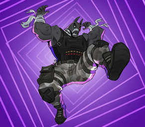 5_fingers abstract_background ammunition anthro bandage bandage_on_face bandage_on_nose bandaged_neck bandaged_wrist belt belt_buckle biceps black_eyebrows boots bottomless bottomwear buckle camo camo_bottomwear camo_clothing camo_pants camo_print clenched_teeth clothed clothing combat_boots eye_patch eyebrows eyewear fingers footwear fur humanoid_hands knee_pads male muscular muscular_male narrowed_eyes pants pattern_bottomwear pattern_clothing pattern_pants pinata pointy_ears purple_background raised_leg red_eye_patch red_eyewear shoes simple_background solo teeth topwear topwear_only tuft vest vest_only polartoons epic_games fortnite lt._john_llama animate_inanimate camelid living_pinata llama mammal 2025 digital_media_(artwork) hi_res line_art restricted_palette