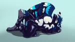 black_latex bound bulge detailed_bulge erection feet gag gagged genital_outline latex liquid_latex male simple_background slime solo talons toes wings yarem4 avian bird blue_jay corvid jay_(bird) new_world_jay oscine passerine 16:9 hi_res widescreen