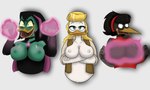 age_difference anatomically_inaccurate anthro beak black_hair blonde_hair breast_expansion breasts clothed clothing evil_grin expansion female female/female fur group hair magic magic_user nipples older_female partial_nudity partially_clothed shocked smile smug trio villains wardrobe_malfunction conditional_dnp humgeronimo disney ducktales ducktales_(2017) black_heron_(ducktales) goldie_o'gilt magica_de_spell anatid animal_humanoid anseriform avian avian_humanoid bird black_heron duck egretta heron humanoid pelecaniform 5:3 absurd_res half-length_portrait hi_res portrait