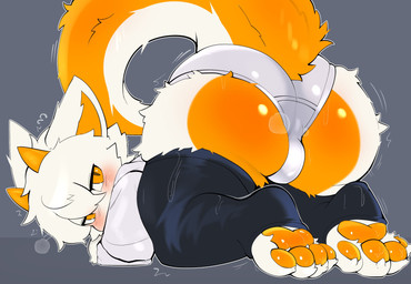 2_horns 4_toes anthro ass_up big_butt biped black_clothing black_leg_warmers black_legwear blush briefs bubble_butt bulge butt butt_focus cheek_tuft clothing embarrassed facial_tuft feet femboy fluffy_butt fur glistening glistening_butt grey_background hair horn kemono kneeling leg_warmers legwear long_tail looking_at_viewer male markings orange_butt orange_eyes orange_horn orange_markings orange_pawpads pawpads presenting presenting_hindquarters rear_view seductive short_hair simple_background solo tail tighty_whities toes tuft underwear white_body white_briefs white_clothing white_fur white_underwear honeydora do_you_find_men_with_big_butts_attractive mythology honeydragon_(honeydora) dragon furred_dragon furred_scalie mythological_creature mythological_scalie scalie wingless_dragon colored digital_drawing_(artwork) digital_media_(artwork) hi_res shaded