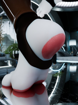 anthro clothed clothing feet foot_fetish foot_focus fur macro male pawpads paws solo toes underpaw white_body white_fur cynthiaacid valorlynz_(modeler) arknights hypergryph studio_montagne aak_(arknights) domestic_cat felid feline felis mammal 2025 3:4 3d_(artwork) absurd_res blender_(artwork) digital_media_(artwork) hi_res