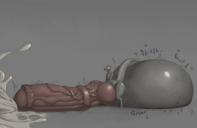 animal_genitalia animal_penis anthro backsack balls big_balls big_penis bodily_fluids churning_balls cum ejaculation emanata equine_genitalia equine_penis erection excessive_cum excessive_genital_fluids femboy genital_fluids genitals grey_background huge_balls huge_penis hybrid_genitalia hybrid_penis hyper hyper_balls hyper_genitalia hyper_penis knot knotted_equine_penis knotted_penis male nude penis pupils simple_background slit_pupils solo standing tail thick_thighs wide_hips ace0t0nic dinosaur dromaeosaurid prehistoric_species reptile saurischian scalie theropod velociraptor absurd_res hi_res