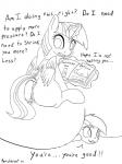 2014 anus black_and_white book butt dialog english_text equine female feral friendship_is_magic horn horse lesbian macro magic mammal micro monochrome my_little_pony pony ponythroat pussy rainbow_dash_(mlp) sitting text twilight_sparkle_(mlp) winged_unicorn wings
Rating: Explicit
Score: 6
User: lemongrab
Date: February 13, 2014