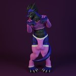 anthro balls_outline big_bulge biped blue_body blush bulge clothing detailed_bulge femboy fishnet_clothing genital_outline jockstrap leg_warmers legwear male male_anthro penis_outline pink_clothing shy simple_background solo tongue tongue_out twunk underwear dergdrister mythology drister_(dergdrister) dragon mythological_creature mythological_scalie scalie 1:1 3d_(artwork) digital_media_(artwork)