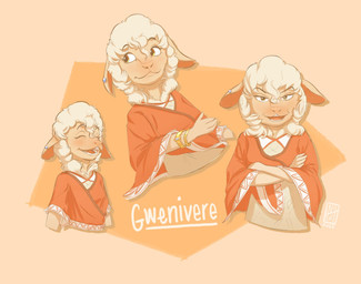 abstract_background anthro bracelet brown_eyes clothing crossed_arms ear_piercing female floppy_ears fur gwenivere_(notxtwhiledrive) jewelry multiple_poses piercing poncho pose solo wool_(fur) wool_hair notxtwhiledrive bovid caprine mammal sheep hi_res shaded warm_colors