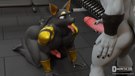 3d_fluid_sim 5_fingers 5_toes all_fours animal_genitalia animal_penis anthro arm_wrapping arm_wraps armband big_penis black_body blinking blue_eyes bodily_fluids bouncing_penis bubble_butt butt canine_genitalia canine_penis claws cum cum_drip cum_in_mouth cum_inside cum_on_face cum_on_ground cum_on_tongue cum_pool cum_pooling cumshot dripping duo ejaculation erection excessive_cum excessive_genital_fluids eyes_closed faceless_character faceless_male feet fingers floor fluffy fluffy_tail fur genital_fluids genitals glans gold_(metal) gold_jewelry golden_markings grey_body grey_fur gym hairless handjob holding_penis humanoid_feet humanoid_genitalia humanoid_penis inside jewelry leg_wrap leg_wraps looking_at_another looking_at_genitalia looking_at_penis looking_up male male/male markings masturbation muscular muscular_anthro muscular_male nails nude nude_anthro nude_male on_ground open_mouth penile penis plantigrade sex shaking_butt standing tail tail_motion tailwag teeth text tile tile_floor toes tongue tongue_out wrapped_arms wrapped_legs wraps operculum crescentpapermoon_(modeler) valorlynz_(modeler) adastra adastra_(series) dreamworks echo_project puss_in_boots_(franchise) death_(puss_in_boots) neferu_(adastra) anubian_jackal canid canine canis jackal mammal wolf 16:9 3d_(artwork) 3d_animation alternate_version_at_source animated blender_(artwork) digital_media_(artwork) no_sound short_playtime url watermark webm widescreen