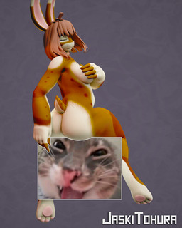 anthro breasts brown_body brown_fur brown_hair buckteeth butt butt_focus covering covering_breasts covering_self curvy_figure digitigrade eyelashes eyes_closed feet female female_anthro fingers fur hair hindpaw long_ears nude nude_anthro nude_female pawpads paws pose raised_tail rear_view relaxed_expression relaxing scut_tail short_tail sign simple_background sitting smile solo tail tasteful_nudity teeth thick_thighs wide_hips jaskitohura rigby_the_cat wanderland olivia_(jaskitohura) domestic_rabbit lagomorph leporid mammal oryctolagus rabbit 2026 3d_(artwork) 4:5 digital_media_(artwork) meme pinup signature