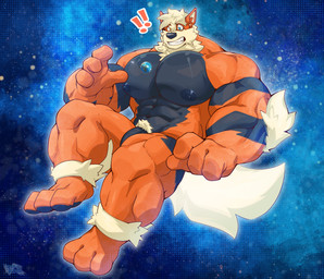 abs anthro anthrofied balls barazoku biceps big_balls big_muscles big_pecs big_penis body_hair body_size_growth chest_hair earth exclamation_point fur genitals heterochromia huge_balls huge_pecs huge_penis humanoid_genitalia humanoid_penis macro macro_male male muscular muscular_anthro muscular_male nipples nude orange_body pecs penis planet pokemorph pubes size_transformation solo space star surprised tail terra_macro transformation oinu_kori macro_march nintendo pokemon kori_(oinu_kori) arcanine canid canine generation_1_pokemon mammal pokemon_(species) digital_media_(artwork)