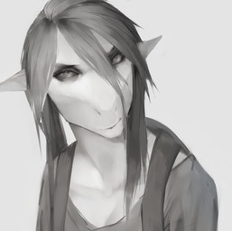 anthro backpack female front_view grey_eyes grey_sclera looking_at_viewer simple_background solo white_background akrolayn ambiguous_species humanoid scalie digital_media_(artwork) digital_painting_(artwork) greyscale monochrome painting_(artwork) shaded