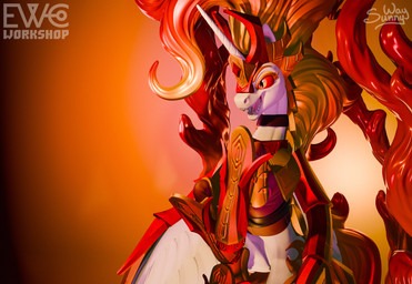 armor craft ewc_workshop fangs feral figurine fire flying headgear helmet horn muscular open_mouth sculpture sharp_teeth solo statue teeth text tongue wings sunny_way friendship_is_magic hasbro my_little_pony mythology daybreaker_(mlp) equid equine mammal mythological_creature mythological_equine winged_unicorn 3d_(artwork) digital_media_(artwork) english_text hi_res zbrush_(artwork)