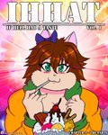 2016 accessory anthro blush bow_(feature) bow_accessory bow_ribbon breasts brown_hair candy cherry chocolate chocolate_syrup comic cover cover_art cover_page cutlery dessert domestic_cat eating english_text felid feline felis female food fruit hair hair_accessory hair_bow hair_ribbon ice_cream if_hell_had_a_taste kitchen_utensils mammal marci_hetson overweight overweight_anthro overweight_female plant ribbons solo spoon sundae teal_eyes text tools viroveteruscy