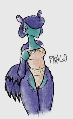 anthro bedroom_eyes blue_body blue_fur breasts clothing female fur green_body narrowed_eyes one-piece_swimsuit seductive slim small_breasts solo swimwear berifakku animal_crossing nintendo pango_(animal_crossing) anteater mammal pilosan xenarthran