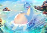 belly big_belly blue_body blue_horn blue_skin blue_sky blue_tail blush cloud day eyelashes female female_feral feral flippers grey_shell half-closed_eyes happy horn light looking_at_own_belly multicolored_body multicolored_skin narrowed_eyes open_mouth open_smile outside partially_submerged pink_eyes pink_tongue pregnant pregnant_female pregnant_feral rock shell short_horn sky small_horn smile solo tail text tongue two_tone_tail yellow_body yellow_skin yellow_tail black_kitty nintendo pokemon asterozoan echinoderm generation_1_pokemon lapras marine pokemon_(species) starfish 2014 artist_name colored dated digital_drawing_(artwork) digital_media_(artwork) english_description lighting shaded