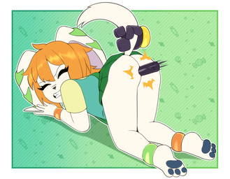 all_fours anal anal_penetration anklet anthro biped black_nose bottomwear bracelet brown_bottomwear brown_clothing brown_skirt clenched_teeth clothed clothing disembodied_hand disembodied_penis doggystyle duo erection eyebrows eyes_closed female female_penetrated floppy_ears from_behind_position fur genitals hair holding_tail jewelry lop_ears male male/female male_penetrating male_penetrating_female no_underwear orange_hair pawpads penetration penile penile_penetration penis penis_in_ass sex shirt short_hair simple_background skirt tail tail_grab teeth topwear white_body white_fur young young_anthro young_female gi0 freedom_planet galaxytrail girl_scout milla_basset basset_hound canid canine canis domestic_dog hunting_dog mammal scent_hound 2026 hi_res