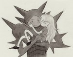 4_fingers blush carrying_another carrying_partner clothed clothing duo fingers hair male male/male not_furry plant selfcest shirt simple_background size_difference smile square_crossover topwear white_background lynxfurr adventure_time cartoon_network fern_(adventure_time) finn_the_human elemental_creature elemental_humanoid flora_fauna human humanoid mammal plant_humanoid graphite_(artwork) greyscale hi_res monochrome traditional_media_(artwork)