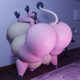 6_breasts anthro areola big_breasts big_butt breasts butt female floor huge_breasts huge_butt hyper hyper_butt leaning_on_wall looking_at_viewer multi_breast multicolored_body nipples pink_areola pink_body pink_nipples pokeball presenting presenting_hindquarters solo tongue tongue_out two_tone_body wood wood_floor darkdraketom nintendo pokemon generation_2_pokemon miltank pokemon_(species) 1:1 3d_(artwork) blender_(artwork) digital_media_(artwork) hi_res