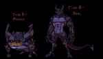 angry anthro duo feral male muscular rock scary simple_background teeth text transparent_background s-purple breeding_season demon lizard reptile scalie alpha_channel digital_media_(artwork) pixel_(artwork)