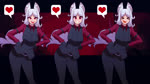 16:9 2021 2d_animation animal_humanoid animated belt belt_buckle bottomwear canid canid_humanoid canine canine_humanoid cerberus_(helltaker) clothed clothing cute_fangs dancing eyebrow_through_hair eyebrows eyelashes eyelashes_through_hair eyes_closed female front_view fully_clothed gloves group hair hands_on_hips handwear heart_symbol helltaker hi_res huge_filesize humanoid inner_ear_fluff long_hair long_playtime looking_at_viewer loop mammal mammal_humanoid music necktie open_mouth pants pictographics red_eyes sound speech_bubble teeth text theobrobine tongue tongue_out translucent translucent_hair trio tuft url webm white_hair widescreen xd