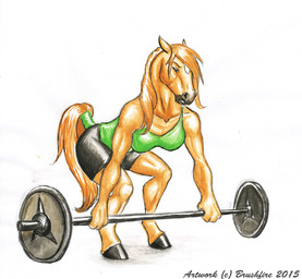 anthro barbell big_breasts black_bottomwear black_clothing black_shorts bottomwear breasts clothed clothing collarbone exercise female green_clothing green_topwear hair hooves leaning leaning_forward long_hair muscular muscular_anthro muscular_female shirt shorts simple_background solo standing tank_top tight_bottomwear tight_clothing tight_shorts topwear weightlifting weights white_background workout brushfire amethystmare equid equine horse mammal