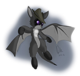 ambiguous_gender bat_wings black_body black_fur clothing fur grey_body grey_fur hat headgear headwear mask membrane_(anatomy) membranous_wings purple_eyes solo wings year astronautdk dust:_an_elysian_tail bat mammal nimbat 2015