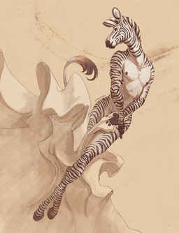 abstract_background anthro areola arm_markings athletic athletic_anthro athletic_male black_areola black_body black_ears black_hair black_hands black_hooves black_mane black_nipples black_stripes black_text brown_tail_tuft brown_tuft cheek_markings covering covering_crotch covering_self facial_markings feet fingers foot_markings front_view gloves_(marking) hair head_markings hip_markings hooves horizontal_pupils humanoid_hands iris leg_markings long_tail looking_away male male_anthro mane mane_hair markings mouth_closed multicolored_body multicolored_ears multicolored_hair multicolored_mane neck_markings nipples nude nude_anthro nude_male pose pupils shoulder_markings simple_background snout solo striped_body striped_mane stripes tail tail_tuft tan_background tasteful_nudity text thigh_markings tuft two_tone_body two_tone_ears two_tone_hair two_tone_mane unguligrade white_body white_ears white_hair white_inner_ear white_mane white_sclera white_tail yellow_eyes shwonky equid equine mammal zebra artist_name digital_media_(artwork) english_description pinup shaded