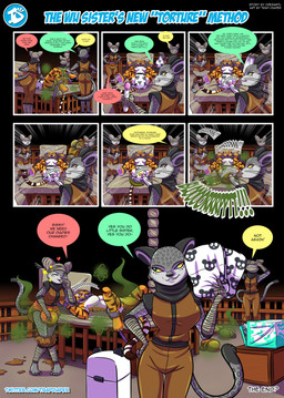 anthro bodily_fluids bottomwear bound changing_table clothed clothing dialogue diaper diaper_change diaper_package diaper_pail diaper_under_clothing feces female female/female gag genital_fluids group hand_on_diaper hand_on_own_diaper object_in_mouth onomatopoeia pacifier pacifier_gag pacifier_in_mouth pants pooping sex_toy shirt soiled_diaper soiling soiling_diaper sound_effects speech_bubble stink_fumes text topless topwear torn_bottomwear torn_clothing torn_pants touching_diaper unclean_diaper urine used_diaper vibrator vibrator_on_diaper wand_vibrator wearing_diaper wet_diaper wetting trapdiaper dreamworks kung_fu_panda master_tigress su_wu wan_wu wing_wu wu_sisters clouded_leopard felid leopard mammal pantherine tiger absurd_res comic english_text hi_res