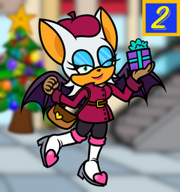 5_fingers anthro arms_bent baubles belt belt_buckle black_bottomwear black_clothing black_pants blue_eyelids blue_eyes blurred_background bottomwear box breasts brown_belt brown_purse buckle button_(fastener) christmas_tree closed_smile clothed clothed_anthro clothed_female clothing coat container escalator eyelashes female female_anthro fingers fist fully_clothed fully_clothed_anthro fully_clothed_female fur garland gift gift_box hair holding_gift holding_object holidays inside light lipstick looking_at_viewer makeup mall membrane_(anatomy) membranous_wings mouth_closed multicolored_body number one_eye_closed pants pink_lipstick plant purple_wings purse_over_shoulder red_beret red_clothing red_coat red_topwear smile smiling_at_viewer solo tan_body tan_inner_ear tan_skin text_box topwear tree two_tone_body walking white_body white_fur white_hair white_knee_boots wings wink winking_at_viewer captainquack64 christmas sega sonic_the_hedgehog_(series) rouge_the_bat bat mammal 2023 colored digital_drawing_(artwork) digital_media_(artwork) english_description full-length_portrait hi_res lighting portrait