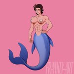 1:1 2021 abs bra breasts cetacean clothing dolphin female frankly-art humanoid male male_(lore) mammal marine merfolk muscular muscular_female muscular_humanoid oceanic_dolphin pecs seashell seashell_bra shell solo split_form steve_harrington toothed_whale underwear