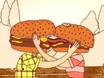 bacon bench burger clothing detailed_background duo female food for_a_head kissing love male male/female meat not_furry outside romantic romantic_couple shirt tongue topwear what what_has_science_done unknown_artist food_creature humanoid meat_creature object_head 2d_animation 4:3 animated frame_by_frame loop low_res short_playtime