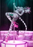 acrobatics alternate_species anthro bar breasts clothing dancing female footwear high_heels money mostly_nude nipples pole pole_dancing shoes solo striptease tail thong underwear hetomy ellis_amare equid equine mammal zebra club_(disambiguation) hi_res