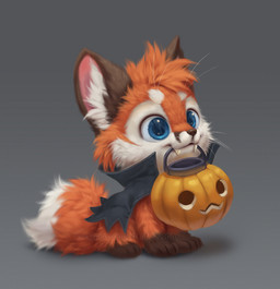 ambiguous_gender blue_eyes brown_body brown_fur cheek_tuft chest_tuft chibi clothing costume countershading daww detailed_fur dipstick_tail facial_tuft fangs feral fur gloves_(marking) grey_background halloween_costume head_tuft holidays inner_ear_fluff leg_markings markings multicolored_tail orange_body orange_fur realistic_lighting realistic_shading simple_background sitting socks_(marking) solo tail tail_markings teeth tuft white_body white_fur white_tail_tip young silverfox5213 halloween canid canine canis fox mammal red_fox true_fox 2020 detailed digital_media_(artwork) digital_painting_(artwork) painting_(artwork)