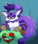 anthro belt big_butt butt clothing fur gloves handwear heart_symbol male overweight overweight_male purple_body purple_fur shirt solo t-shirt thick_thighs topwear yellow_eyes azureinthedark sega sonic_the_hedgehog_(series) big_the_cat froggy_(sonic) amphibian domestic_cat felid feline felis frog mammal hi_res