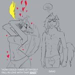 anthro breath_powers bulge clothed clothing clothing_bulge curvy_figure duo elemental_manipulation fire fire_breathing fire_manipulation gynomorph heart_symbol horn hourglass_figure intersex male navel partially_clothed text topazknight mythology darii_(topazknight) richard_(sonic10175) borzoi canid canid_demon canine canis demon domestic_dog hellhound hunting_dog mammal mythological_canine mythological_creature sighthound 1:1 absurd_res english_text hi_res translated