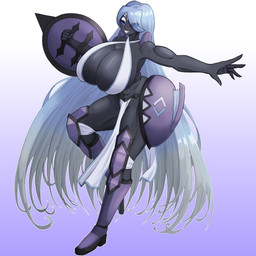 anthro big_breasts breasts clothed clothed_anthro clothed_female clothing female huge_breasts hyper hyper_breasts muscular muscular_female pokemorph small_waist thick_thighs wide_hips elitedog kallentsu nintendo pokemon fan_character nadia_(elitedog) generation_7_pokemon legendary_pokemon pokemon_(species) tapu_fini 1:1 absurd_res hi_res