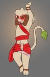 blush clothed clothing eyewear female feral glasses smile solo stretching tongue tongue_out mr.smile nintendo pokemon mimi_(mr.smile) generation_2_pokemon pokemon_(species) smeargle hi_res