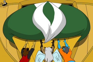 anthro big_butt bottom_heavy bubble_butt butt butt_stuck clothing door fur green_body green_fur hair huge_butt long_hair macro male markings overweight pushing sagging_butt stuck stuck_in_door tail train vehicle white_markings wings chrisandcompany disney dumbo_(movie) ace_kenshader across chris_t._snuggleskunk dv canid canine canis cheetah demon felid feline fox mammal mephitid skunk striped_skunk wolf 2018