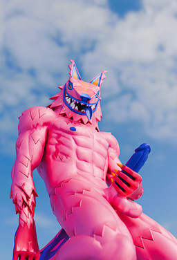 anthro balls biped blue_genitals blue_nipples blue_penis blue_tongue erection fangs genitals humanoid_genitalia humanoid_penis low-angle_view male male_anthro masturbation nipples penile penile_masturbation penis pink_body pink_genitals self_pleasure solo standing teeth tongue freedov3_(edward) zanjideaf7_(modeler) epic_games fortnite fortnite:_battle_royale andy_fangerson andy_fangerson_(fortnite) canid canine mammal 3d_(artwork) absurd_res digital_media_(artwork) hi_res