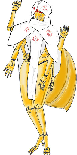 ambiguous_gender anthro arthropod_abdomen cloak cloak_only clothing cute_fangs fangs multi_eye multi_limb red_eyes solo teeth zoomp zermple arachnid arthropod spider absurd_res hi_res