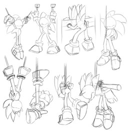 anthro bdsm biped bondage bound chain chained clothing faceless_character faceless_male footwear genitals gloves hands_behind_back handwear male multiple_positions one_leg_up penis penis_bondage raised_leg restraints shoes solo standing stocks suspension upside_down kalk427 sega sonic_the_hedgehog_(series) sonic_the_hedgehog eulipotyphlan hedgehog mammal monochrome sketch