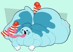 2024 absurd_res animate_inanimate arm_rolls belly_on_ground belly_rolls big_butt big_cheeks black_eyes black_nose blue_ears blue_tail butt candy candy_cane candy_cane_penis candy_cat_(poppy_playtime) chubby_cheeks dessert digital_media_(artwork) domestic_cat double_chin fat_rolls felid feline felis female feral food fur group half-closed_eyes hi_res hot_dogging huge_butt hyper hyper_butt itsme_hilo long_tongue male male/male mammal mob_entertainment multicolored_body multicolored_fur narrowed_eyes obese obese_female obese_feral overweight overweight_female overweight_feral poppy_playtime purple_body purple_fur sex smile tail thick_thighs three-quarter_view tongue tongue_around_penis tongue_out trio white_body white_fur